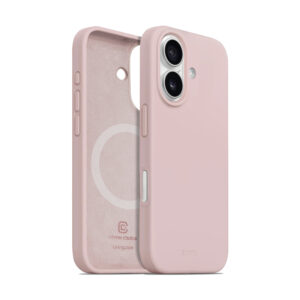 Coque MagSafe Crong pour iPhone 16 rose poudré - case-minute