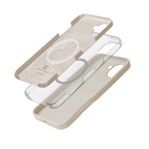 Coque MagSafe Crong pour iPhone 16 beige pierre - case-minute