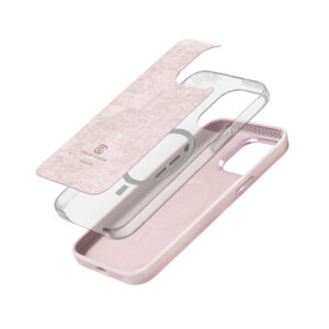 Coque MagSafe Crong LUX pour iPhone 15 Pro rose - case-minute