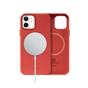 Coque en cuir rouge ESSENTIAL MagSafe pour iPhone 12 / iPhone 12 Pro - case-minute