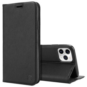 Coque Folio noire en cuir pour iPhone 11 Pro Max - case-minute