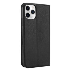 Coque Folio noire en cuir pour iPhone 11 Pro Max - case-minute
