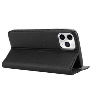 Coque Folio noire en cuir pour iPhone 11 Pro Max - case-minute