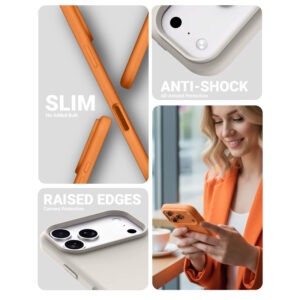 Coque MagSafe Crong pour iPhone 17 Pro Max beige pierre - case-minute