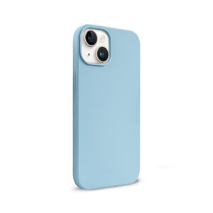 Coque en silicone liquide Crong pour iPhone 14 Plus bleu ciel - case-minute