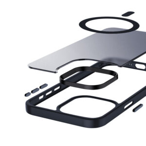 Coque Crong Hybrid Frost bleu MagSafe pour iPhone 15 Pro Max - case-minute