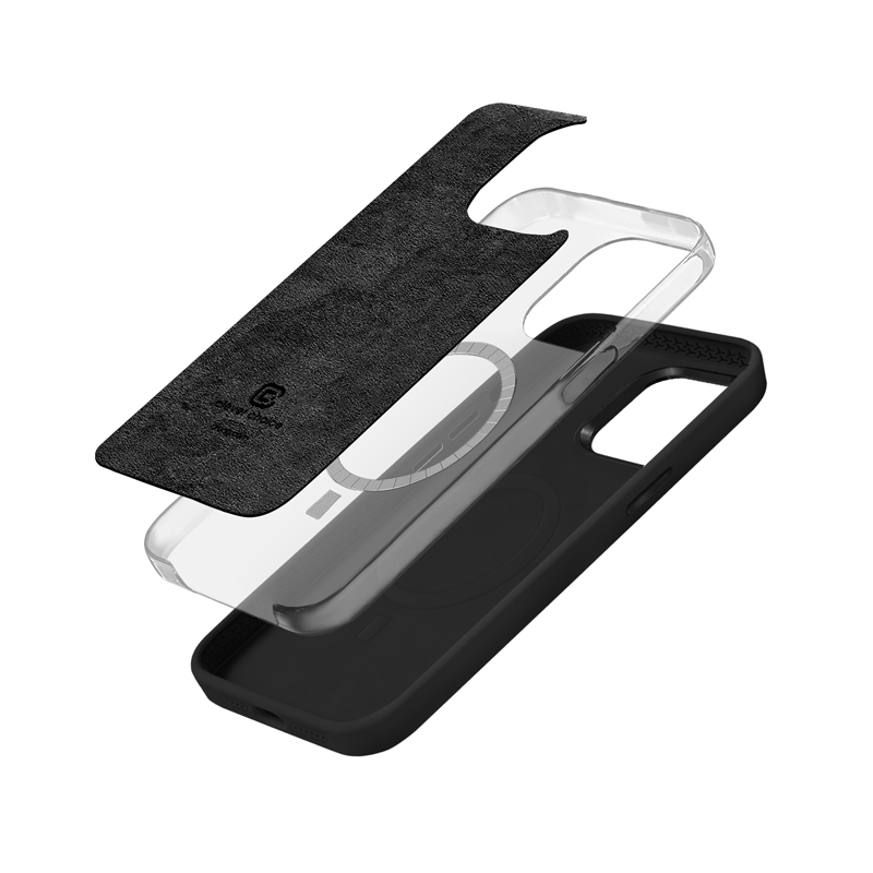 Coque MagSafe Crong LUX pour iPhone 15 Plus noir - case-minute