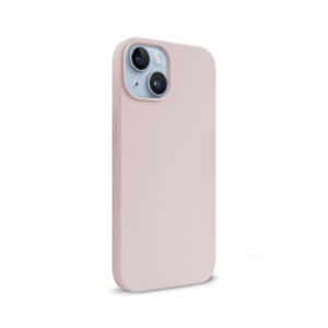 Coque en silicone liquide Crong pour iPhone 14 Plus rose bonbon - case-minute