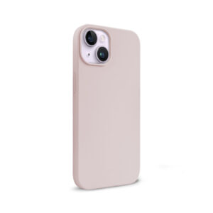 Coque en silicone liquide Crong pour iPhone 14 Plus rose bonbon - case-minute