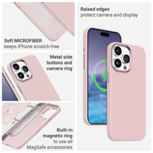 Coque bleu ciel MagSafe Crong LUX pour iPhone 15 Plus - case-minute