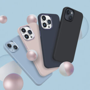 Coque bleu ciel MagSafe Crong LUX pour iPhone 15 Plus - case-minute