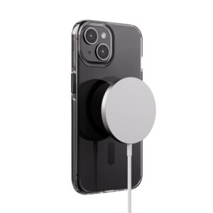 Coque Crong transparente et MagSafe pour iPhone 15 MagSafe noir - case-minute