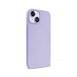 Coque en silicone liquide Crong pour iPhone 14 Plus violet - case-minute