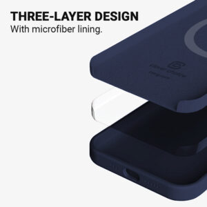 Coque MagSafe Crong pour iPhone 13 Pro Max bleu marine - case-minute