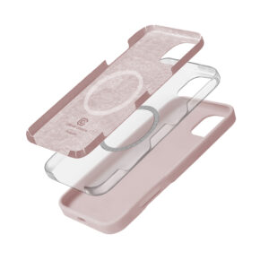 Coque MagSafe Crong pour iPhone 16 Pro rose pâle - case-minute