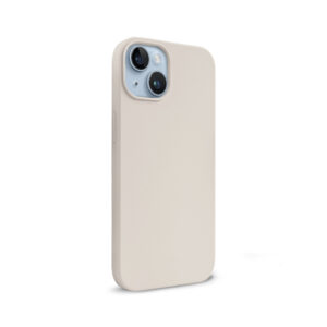 Coque en silicone liquide Crong pour iPhone 14 Plus pierre - case-minute