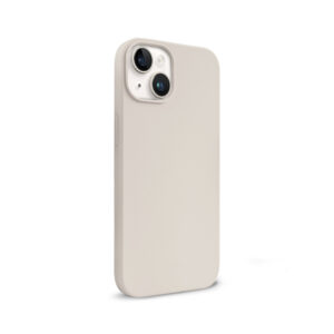 Coque en silicone liquide Crong pour iPhone 14 Plus pierre - case-minute