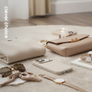 Coque MagSafe Crong pour iPhone 17 Pro Max beige pierre - case-minute