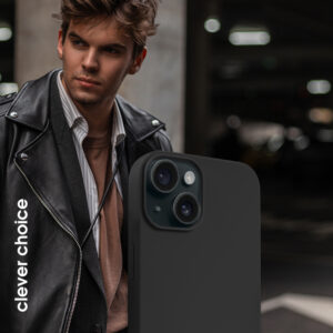 Coque Crong iPhone 15 noir - case-minute