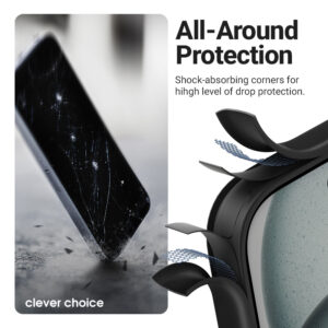 Coque Crong Hybrid Frost MagSafe iPhone Air noire - case-minute