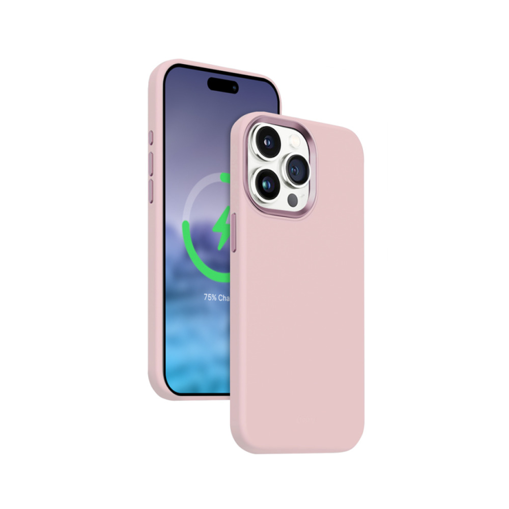 Coque MagSafe Crong LUX pour iPhone 15 Pro Max rose - case-minute