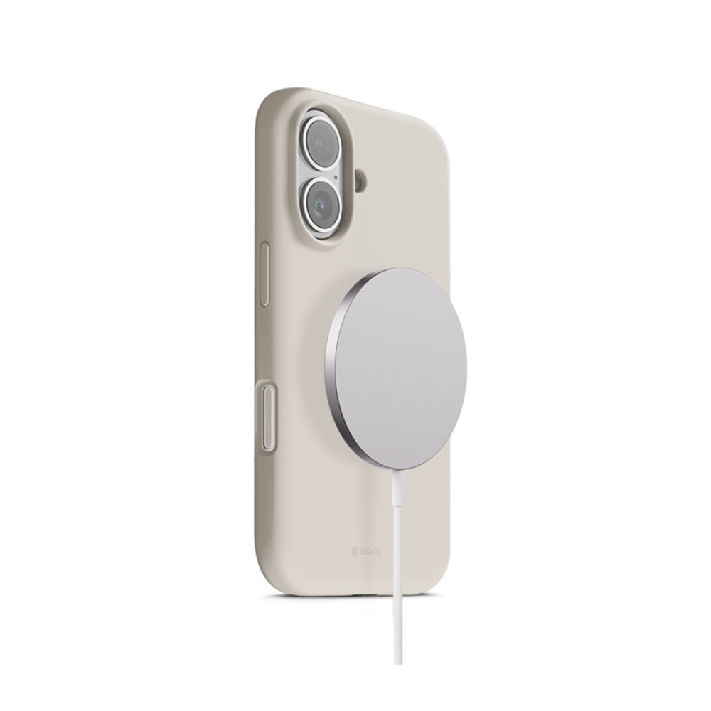 Coque MagSafe Crong pour iPhone 17 beige pierre - case-minute