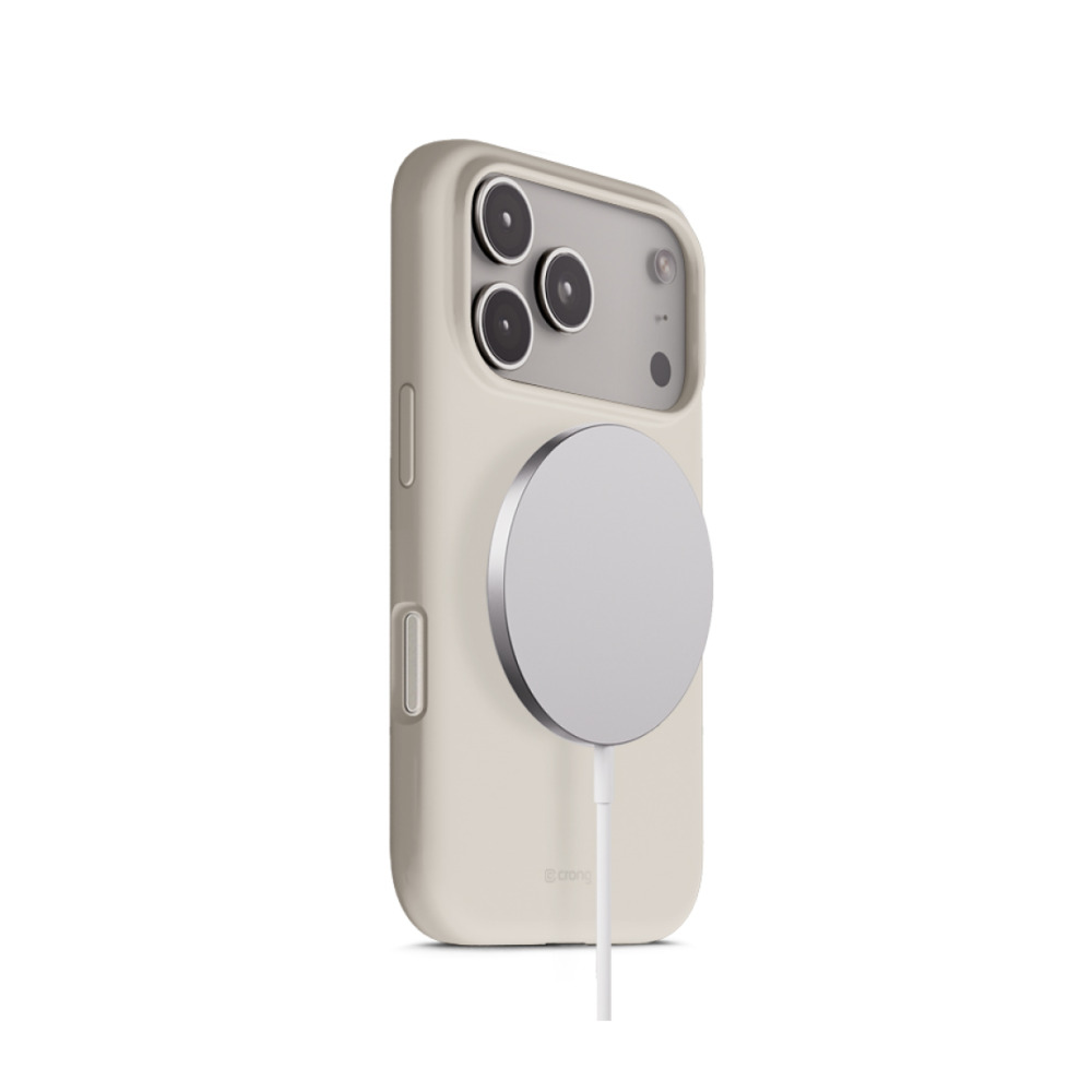 Coque MagSafe Crong pour iPhone 17 Pro Max beige pierre - case-minute