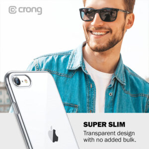 Coque fine de protection transparente Crong pour SE 2020 / iPhone 8 / 7 - case-minute