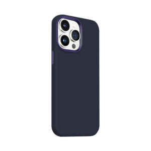 Coque MagSafe Crong LUX pour iPhone 15 Pro bleu marine - case-minute