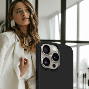 Coque MagSafe Crong LUX pour iPhone 15 Pro noir - case-minute