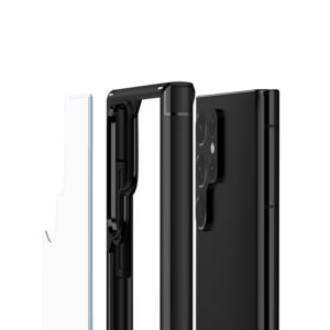 Coque Crong Hybrid transparente et noire pour Samsung Galaxy S22 Ultra - case-minute