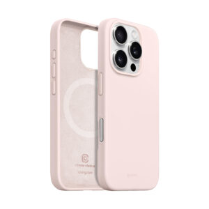 Coque MagSafe Crong pour iPhone 16 Pro rose pâle - case-minute