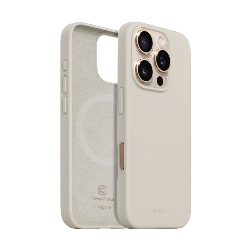 Coque MagSafe Crong pour iPhone 16 Pro Max beige pierre - case-minute