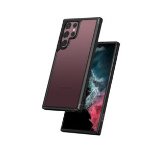 Coque Crong Hybrid transparente et noire pour Samsung Galaxy S22 Ultra - case-minute