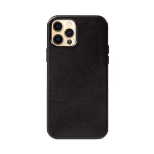 Coque en cuir noir ESSENTIAL pour iPhone 12 Pro Max - case-minute