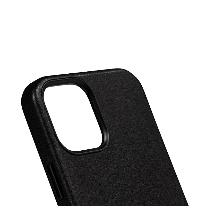 Coque en cuir noir ESSENTIAL pour iPhone 12 Pro Max - case-minute