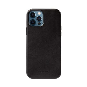 Coque en cuir noir ESSENTIAL pour iPhone 12 Pro Max - case-minute