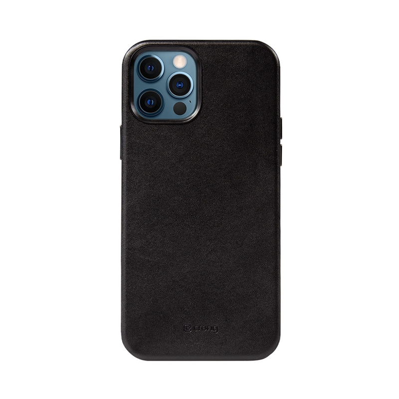 Coque en cuir noir ESSENTIAL pour iPhone 12 Pro Max - case-minute