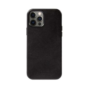 Coque en cuir noir ESSENTIAL pour iPhone 12 Pro Max - case-minute