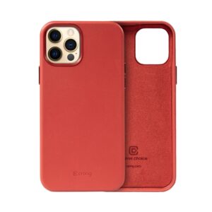 Coque en cuir rouge ESSENTIAL pour iPhone 12 Pro Max - case-minute