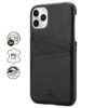 Coque Crong en cuir NEAT pour iPhone 11 Pro noire - case-minute