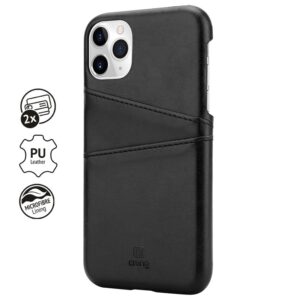 Coque Crong en cuir NEAT pour iPhone 11 Pro noire - case-minute