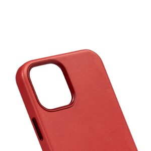 Coque en cuir rouge ESSENTIAL pour iPhone 12 Pro Max - case-minute