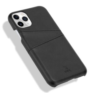 Coque Crong en cuir NEAT pour iPhone 11 Pro noire - case-minute