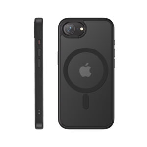 Coque Crong noir Hybrid Frost MagSafe pour iPhone 16e - case-minute