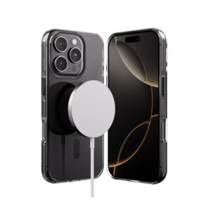 Coque Crong noir translucide et MagSafe pour iPhone 16 Pro - case-minute