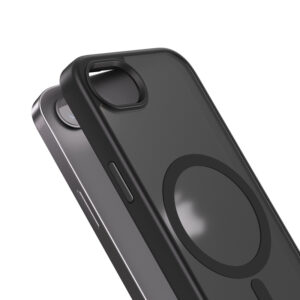 Coque Crong noir Hybrid Frost MagSafe pour iPhone 16e - case-minute