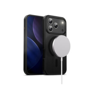 Coque noire Crong Hybrid Frost MagSafe Coque iPhone 17 Pro - case-minute