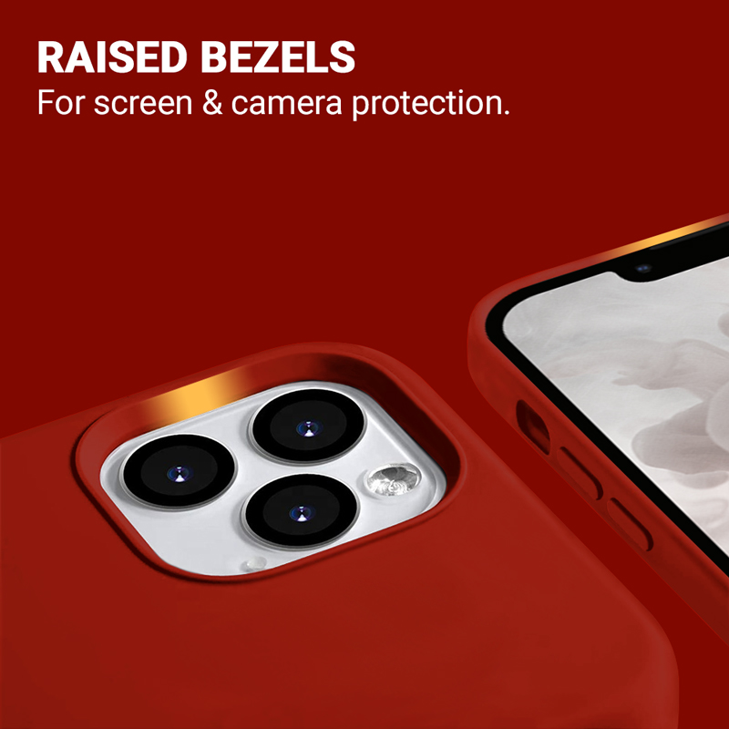 Coque MagSafe Crong pour iPhone 13 Pro Max rouge - case-minute
