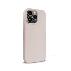 Coque en silicone liquide Crong pour iPhone 14 Pro rose bonbon - case-minute